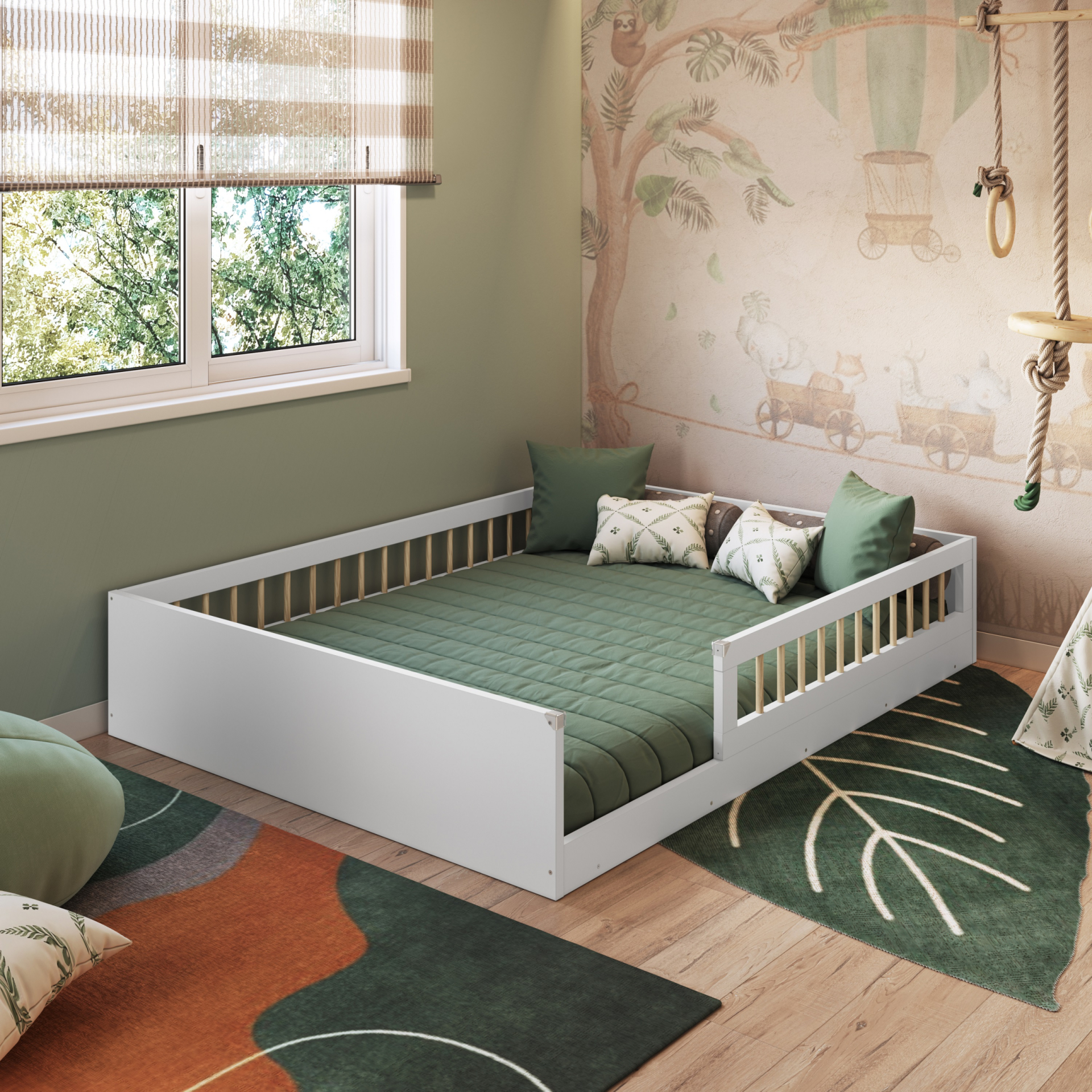 Cama Montessoriana de Casal Linha Affetto cor Branco